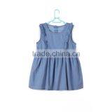 New Design Children's Skirt , Classic Round Neck Pure Light Blue Child Dress thumbnail-2