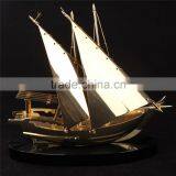 Noble Customized Made Golden Crystal Arab Modern Gold Or Silver Crystal Ship Model And Islamic Souvenirs Gifts thumbnail-2