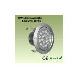 18W LED Downlight with 1,260/1,440/1,620lm Luminous Flux and Over 50,000 Hours Lifespan