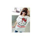 Lovely Style Hello Kitty Printed Loose Cotton Tops thumbnail-1