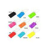 Colorful Silicone Key Chain For Travel Luggage Tag Bag Label , Multifunction