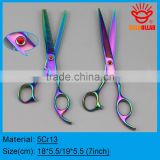 "GOLDOLLAR S256" 5Cr13 stainless steel hair scissors professional 7 inch set of two piece