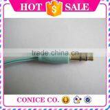 2015 High Quality Stereo 3.5mm Metal Jack Flat Cable Silicone Plug In-ear Stereo Earphone for MP3 thumbnail-5