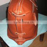 Luxury Travel Duffle Bag With Full Grain Semi Vegetable Tanned Real Cow Genuine Leather Bag thumbnail-4