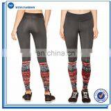 Wholesale Seamless Active Abstract Black Leggings Women Custom Printed Pants thumbnail-1