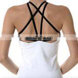 No Moq Wholesale Women Running White Backless Gym Tank Top Blank thumbnail-5