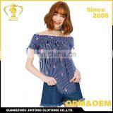 2017 Online Shopping Readymade High Low Mexican Blouse thumbnail-1