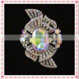 High Quality New Design Red Crystal AB Color Tassel Pin Brooch Bridal Crystal Rhinestone Brooch thumbnail-1