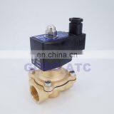 GOGO AC220V 24V DC 12V DC 2 Way Brass Solenoid Valve Vacuum -1bar-1bar 3/4 Inch Normally Close Vacuum Pump Solenoid Valve thumbnail-1