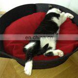 Comfortable Handmade Organic Wool Felt Cat Cave For Large Kittens thumbnail-1