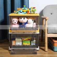 Wholesale Foldable Plastic Bin Transparent for Kids Outdoor Container With Lock Collapsible Kids Toys Storage Box Organizer thumbnail-4