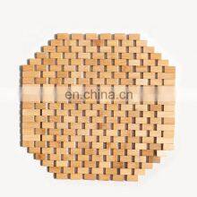 Customized High Quality Natural Synthetic Wood Mat Non Slip Environmental Bathroom Floor Mat Fold up Bamboo Floor Mat