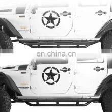 Black Textured Powder Side Steps Nerf Bars Running Board For 2007-2018 Jeep Wrangler JK 4 Door thumbnail-5