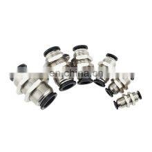 PM Series 4mm 6mm 8mm 10mm 12mm 16mm One-touch Metal Bulkhead Air Straight Connector Tube Push in Fitting thumbnail-4