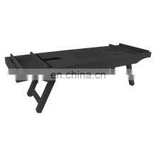 New Design Black Bamboo Bathroom Accessories Wood Luxury Bathtub Caddy Bath Tub Tray thumbnail-1