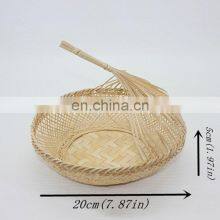 Unique Set Of 3 Round Bamboo Storage Basket Fruit Basket Tough and Durable thumbnail-4