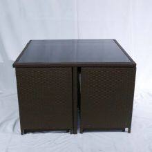 Modern PE Rattan Garden Dining Set Comfortable Portable Outdoor Dining Set Villa Used Rattan Dining Set thumbnail-5