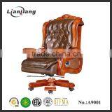 China Solid Oak Swivel Office Chair thumbnail-1