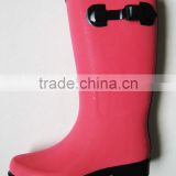 red woman rain boots