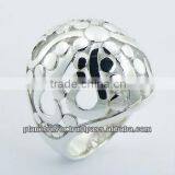 Radial Patterned Ajoure 925 Sterling Silver Ring thumbnail-1