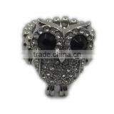 Owl Ring Crystal Rhinestone thumbnail-1