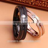 Fashion Wedding Bands For Women Men Matte Finished 316L Stainless Steel Rings For Couple Jewelry thumbnail-6