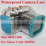 Wholesale Underwater Camera Case New Stylish Waterproof Camera Housing/diving Case for Nikon V1(l0~30MM)