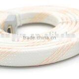 Xinya Factory OEM/ODM High Speed Flat Nylon Mesh HDMI Cable 1.4V With Gray Metal Shell