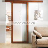 Wood Entry Door With Frosted Glass thumbnail-3