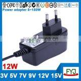 OEM ODM Wall Plug Adapter 12v 15v 9v 7.5v 6v 8.5v 5v 1a 2a Input 100 - 240v for Modem Scanner Printer thumbnail-4