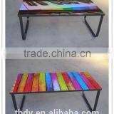 Rainbow Glass Coffee Table,colorful Coffee Table For Sale thumbnail-1