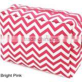 Korean Fashion Cheap Red White Striped Canvas Makeup Bags thumbnail-4
