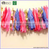 Colourful Super Quality Tissue Paper Tassel Garland Diy Wholesale