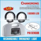 CR-7002M Changrong Rechargeable Twin Head Sensor Emergency Light