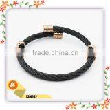 Black&Sliver Colour Fashion Bangle Jewelry Stainless Steel Fashion Bracelets Cute Couple Cheap Jewelry thumbnail-6