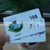 Prepaid Plastic Calling Card With Scratch Panel