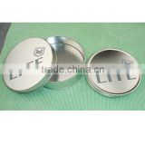 Round shape tin box with 4 piece Coaster