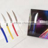 Flared Handle Knife --12 Pcs Cheap Stainless Steel Fruit Knife And Fork Set