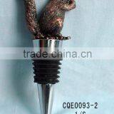 Fashion Animal Design Metal Squirrel Wine Bottle Stopper