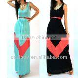 latest design sexy dress wholesale plus size woman chevron long maxi dress