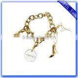 Wholesale Fashion Custom Zinc Alloy Gold Metal Bag Keychain