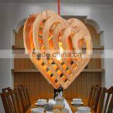 Nordic Creative Brief Wooden Pendant Lamps Heart Shape Living Room Bedroom Lighting Fixtures Holiday Living Christmas Lights thumbnail-5