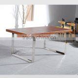Rectangle Solid Wood Dining Table With Steel Dining Table Leg thumbnail-5
