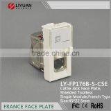 LY-FP176B-S-C5E China Supplier Cat5e Single Port Legrand Rj45 Wall Face Plate