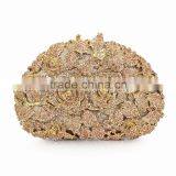 2016 Newest Latest India Rhinestone Crystal Gold Rose Pattern Party Wear Clutch Gem Purse (88162A-C) thumbnail-2