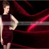 HIGH QUALITY 100% POLYESTER SPANDEX VELVELT FOR EVENING DRESS