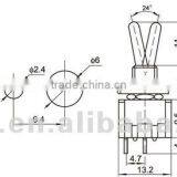 TPDT Toggle Switch 20a / 9 Pin Toggle Switch China Manufacturer thumbnail-4