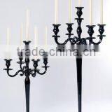 Black Gloss Candelabra for Weddings