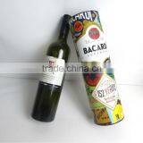 EXW Price Custom Logo Printed Wine Tube Packaging,paper Tube Wine Box for Wine Glass