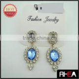 Fashion Blue Zircon Earring Full Colorful Crystal Drop Earrings